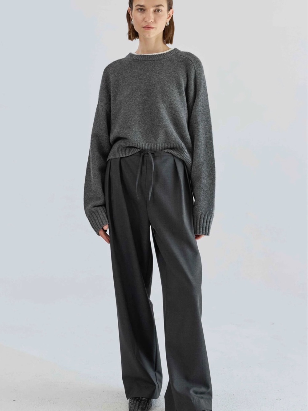 Almina Concept Waist Tie Wool Trousers